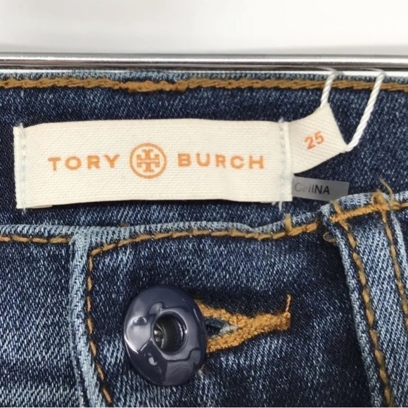 Tory Burch Women's Blue Mia Embellished Jeans - Picture 9 of 12